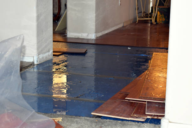 Professional Sewage Cleanup technician working in Asher, OK